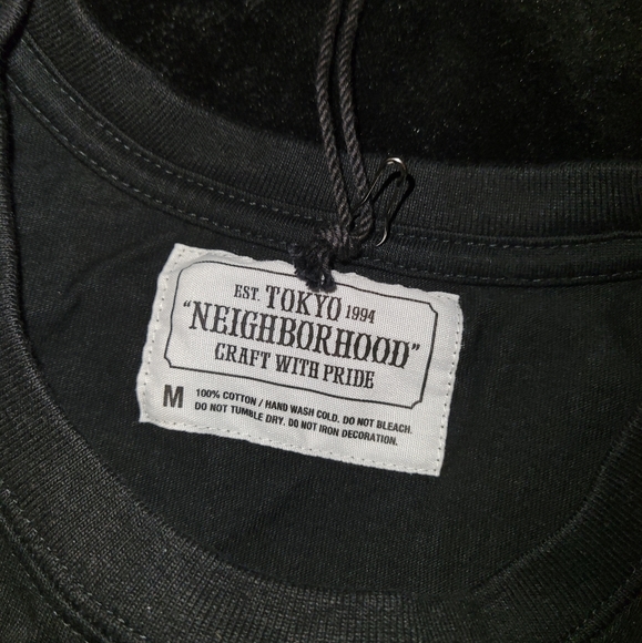 Neighborhood Tee shirt Brand new with tags and bag black size medium - Picture 3 of 9